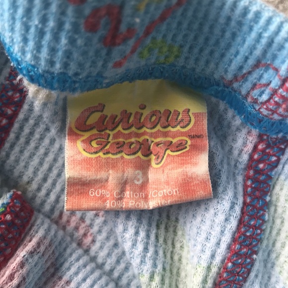 3/$20 CURIOUS GEORGE Math Pajamas - Picture 3 of 3